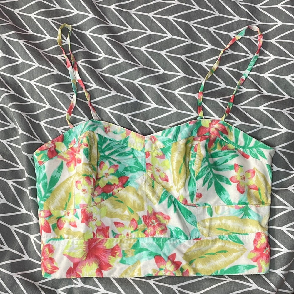 American Eagle Tropical Printed Crop